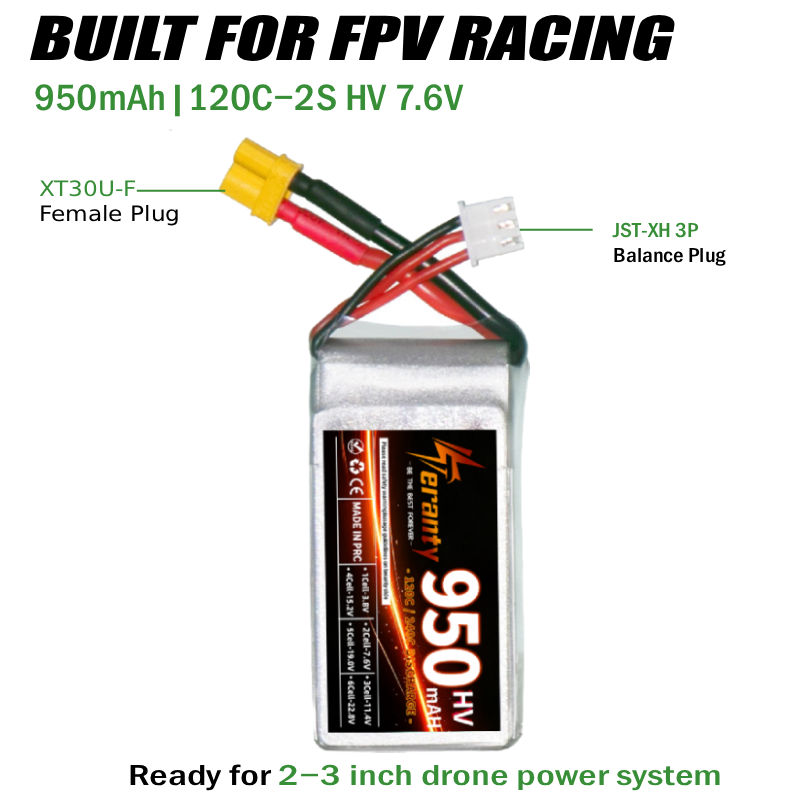 Bateria LiPo Teranty 2S HV 7.6 - Drone Racing Charger avaliação e preço