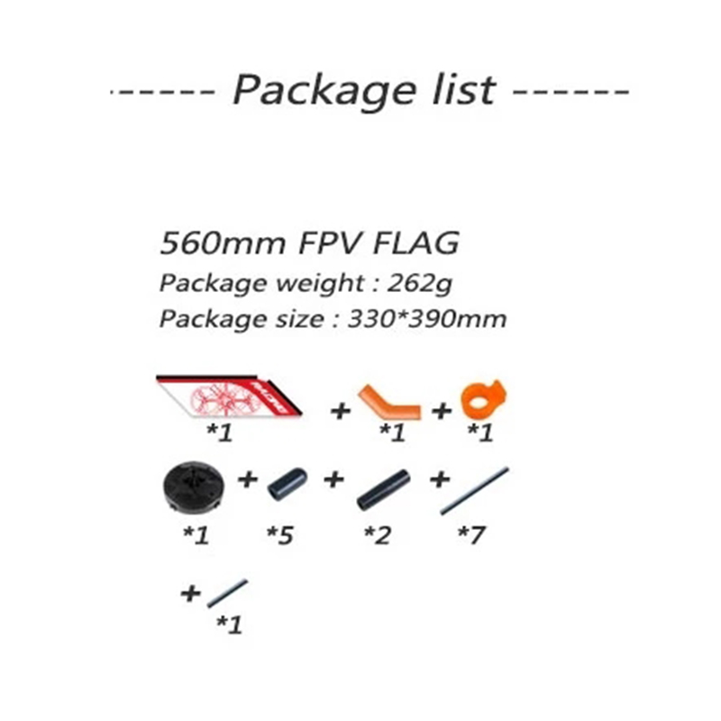 Ldarc 560mm fpv freestyle mast - Drone Racing Flag avaliação e preço